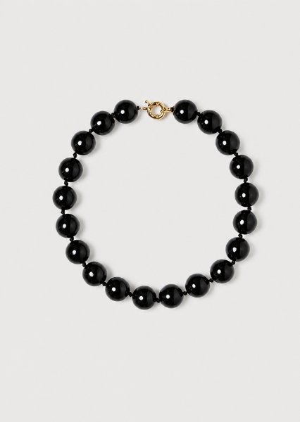 Halskjede Avenelle Black - 18k Gullbelagt