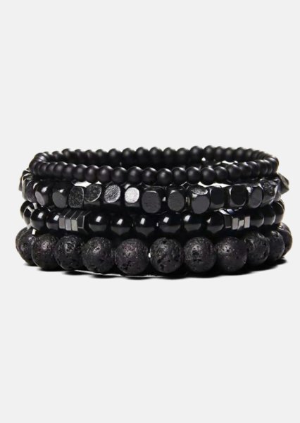 Perlearmbånd Obsidian Pulse