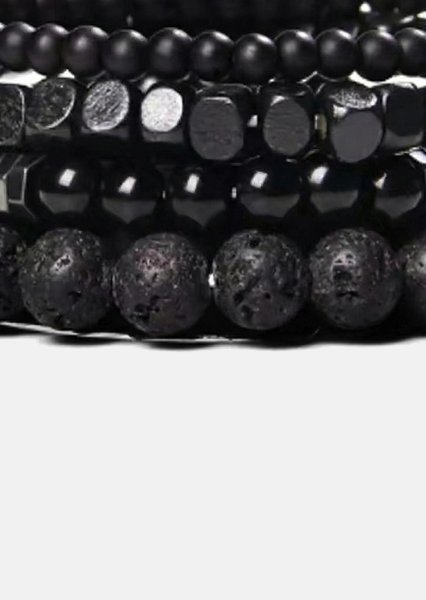 Perlearmbånd Obsidian Pulse