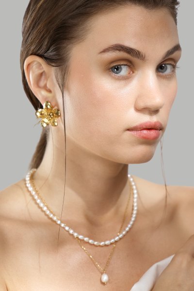 Armbånd Golden Pearl Chain - 18k Gold Plated