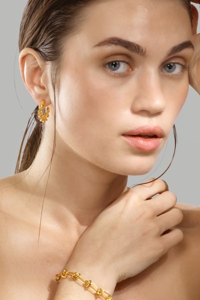 Øredobb Twist of Gold - 18k Gullbelagt