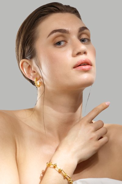 Øredobb Twist of Gold - 18k Gullbelagt