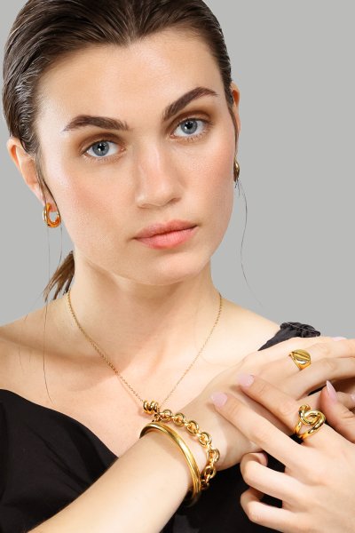 Armbånd Bold Cuff- 18k Gold Plated