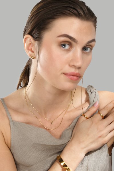 Armbånd V-Lock - 18k Gullbelagt
