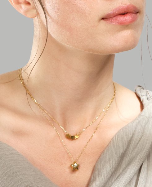 Halskjede Stjärntrio – 18k Gold Plated