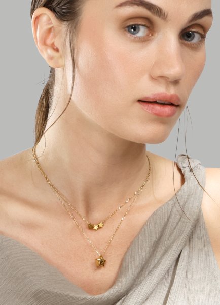 Halskjede Stjärntrio – 18k Gold Plated