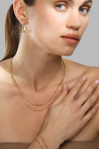 Halskjede Duo Grace – 18k Gullbelagt