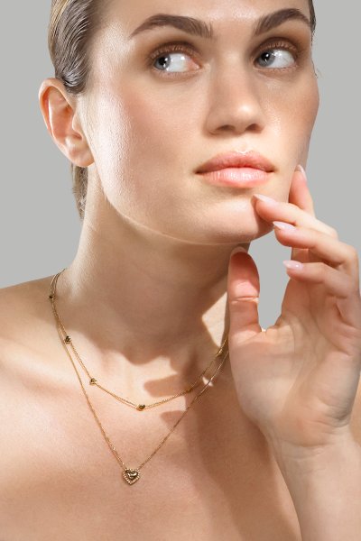 Halskjede Golden Heart - 18k Gullbelagt