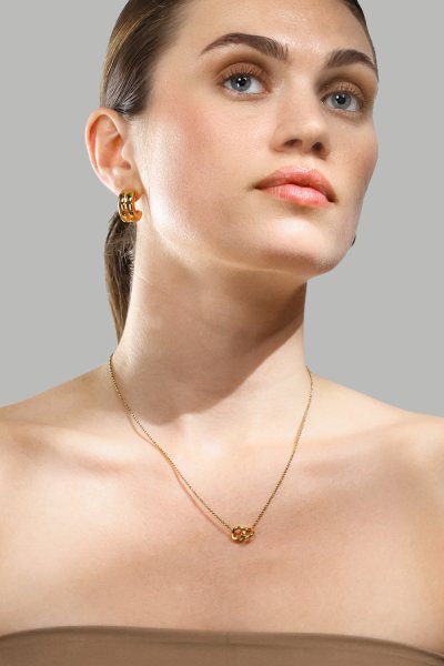 Halskjede Circle of Love - 18k Gullbelagt