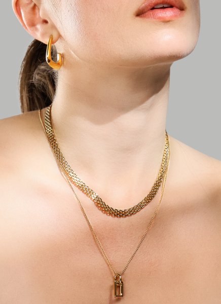 Halskjede Geometrisk Grace – 18k Gullbelagt