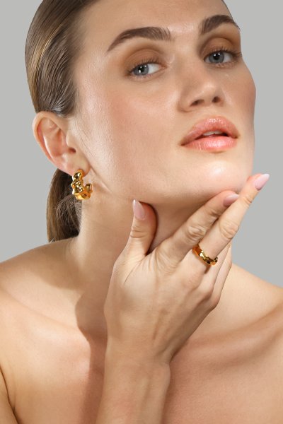  Øredobber Gaia – 18k Gold Plated