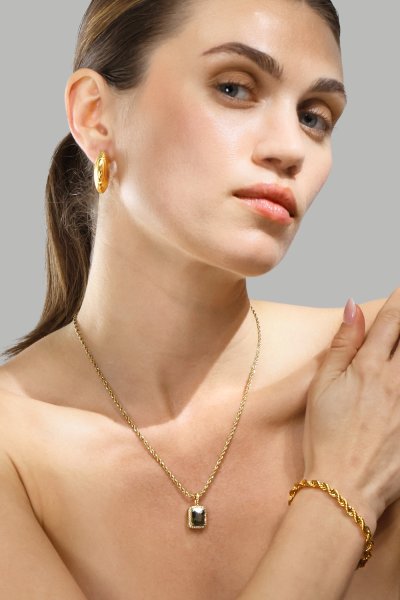 Halskjede Black Luxe - 18k Gold Plated