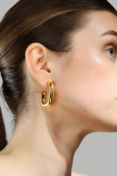 Øredobb Elegant Curve - 18k Gullbelagt