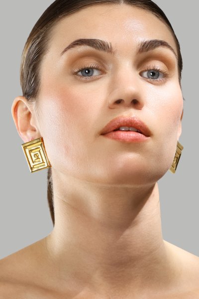 Øredobb Geometric Glow - 18k Gullbelagt