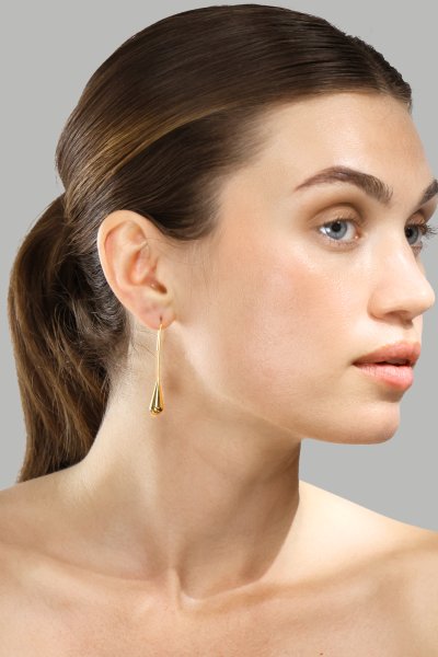 Øredobb Golden Drop Elegance - 18k Gullbelagt