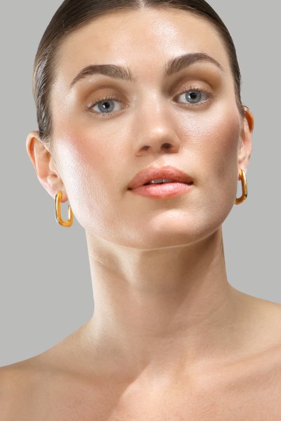 Øredobb Golden Flow - 18k Gullbelagt