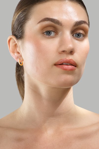 Øredobber Golden Spark – 18k Gullbelagte