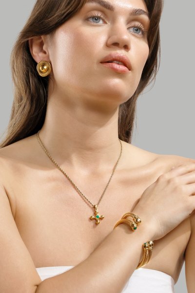 Øredobb Regal Twist - 18k Gold Plated