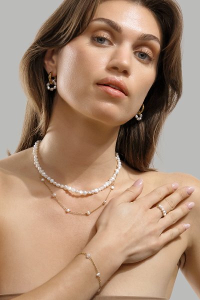Ring Perla - 18k gullbelagt
