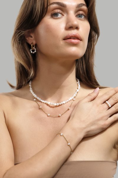 Øredobb Eterna Pearl - 18k Gold Plated