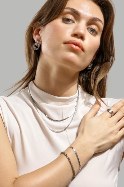  Ørepynt Unity Loop - Silver Plated