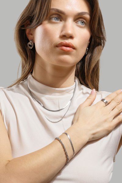  Ørepynt Unity Loop - Silver Plated