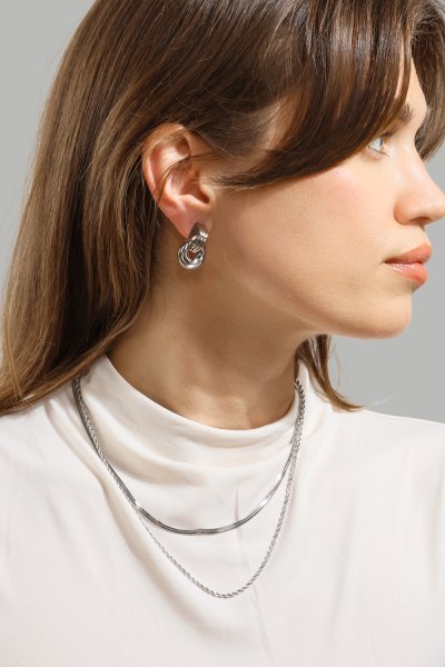  Ørepynt Unity Loop - Silver Plated