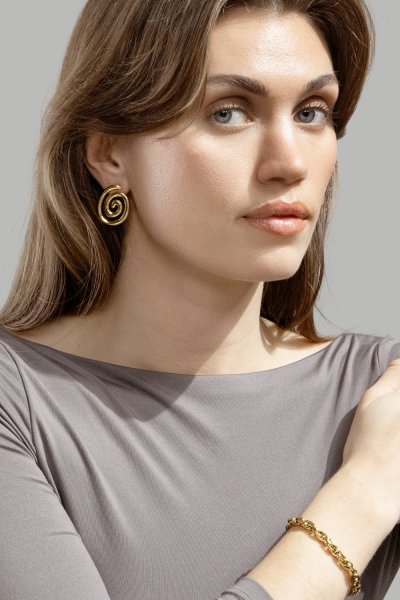 Resin Ørepynt - 18k Gold Plated