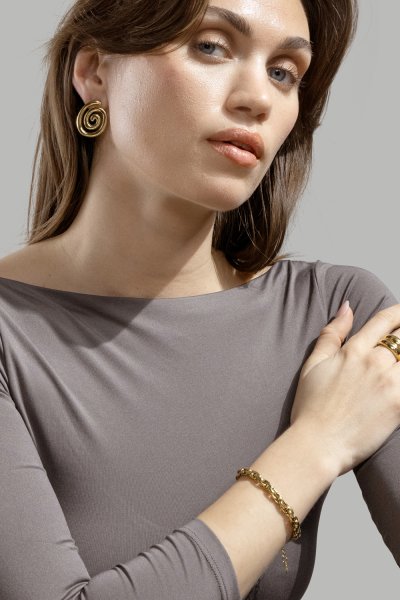 Resin Ørepynt - 18k Gold Plated