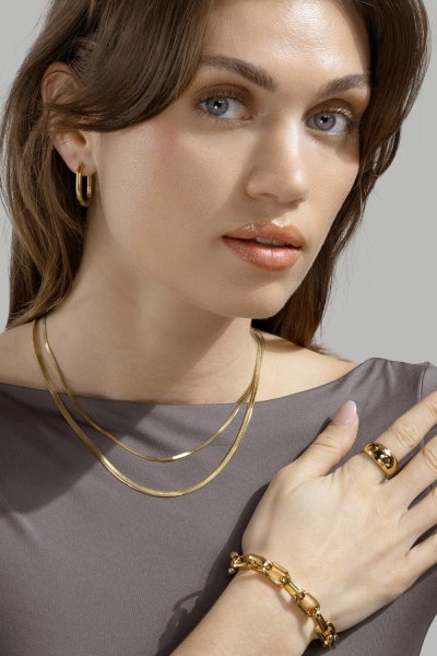 Kjede Serpent - 18k Gold Plated