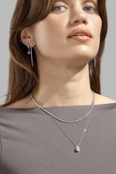  Ørepynt Celeste Drops - Silver Plated