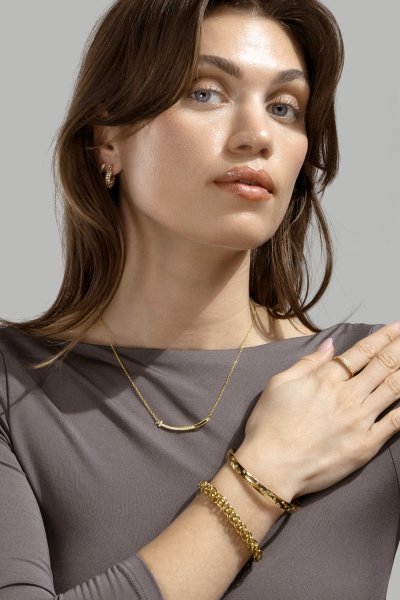 Øredobb Shimmer Hoops - 18k Gullbelagt