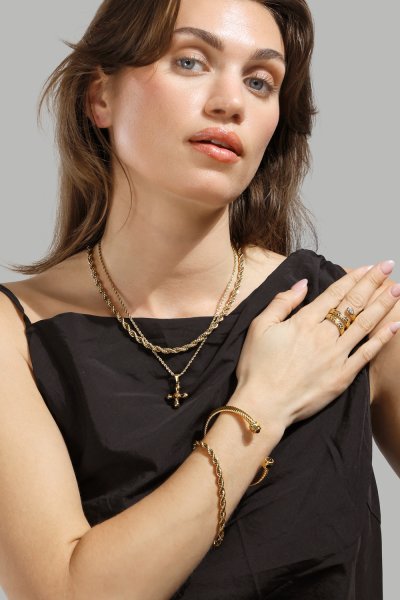 Armbånd Aumaura Brown - 18k Gold Plated