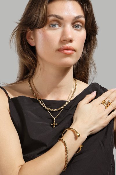 Armbånd Aumaura Brown - 18k Gold Plated