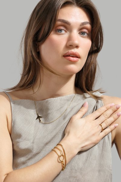 Ring Facet Gleam - 18k Gold Plated