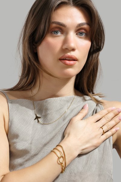 Ring Facet Gleam - 18k Gold Plated