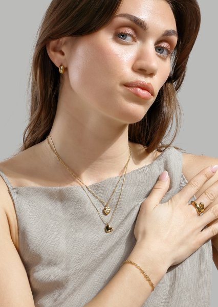 Ring Bold Drops - 18k gullbelagt