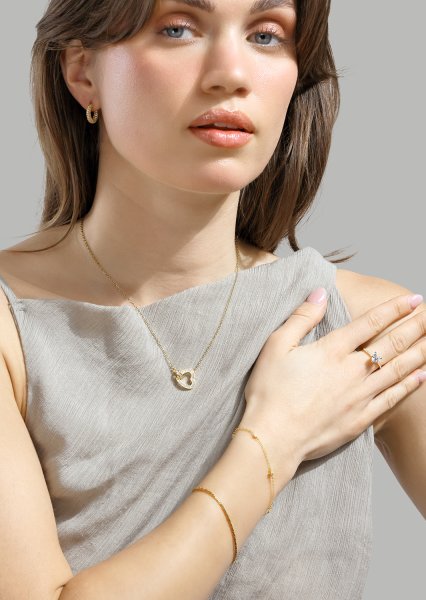 Heartlight Solitaire Ring - 18k Gullbelagt
