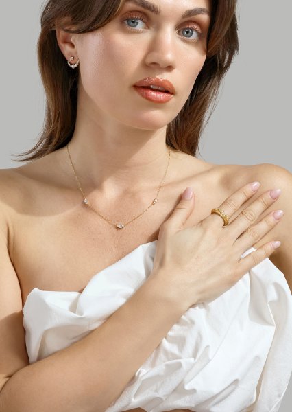 Ring Crystal Shimmer - 18k gullbelagt