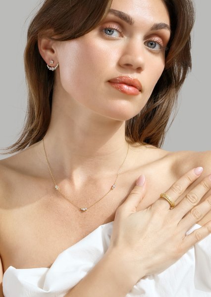 Ring Crystal Shimmer - 18k gullbelagt