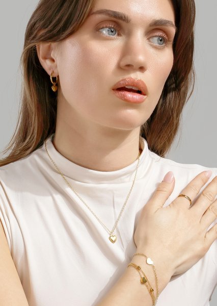 Halskjede Heartbeat- 18k Gold Plated