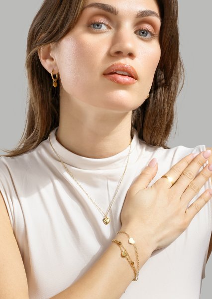 Armbånd Heart Chain – 18k Gold Plated