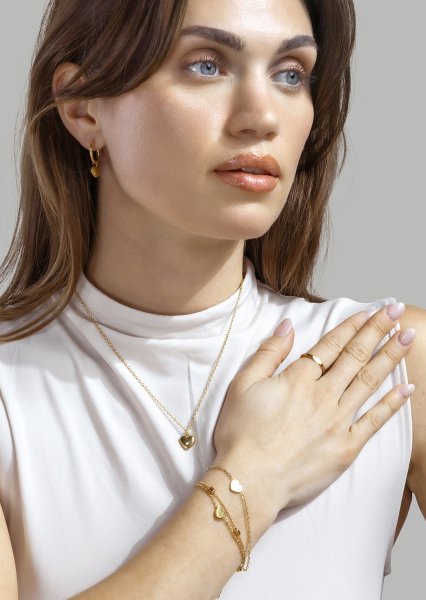 Halskjede Heartbeat- 18k Gold Plated