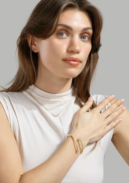 Øredobber Leaf Studs - 18k Gold Plated