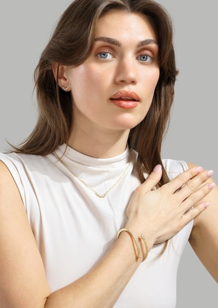 Øredobber Leaf Studs - 18k Gold Plated