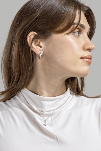 Kjede North Pearl - Silver Plated