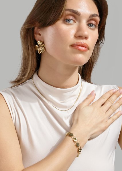 Halskjede Dots - 18k Gullbelagt