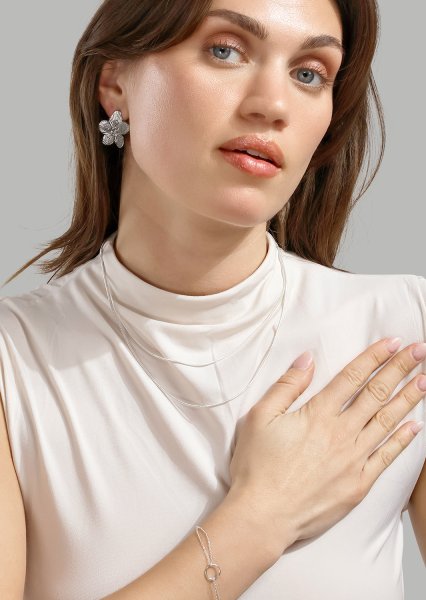 Halskjede Duo- Sølvbelagt