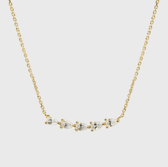 Halskjede Crystal Link- 18k Gullbelagt
