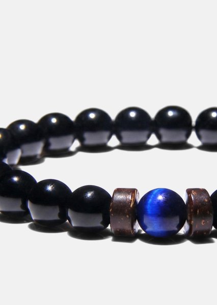 Perlearmbånd Obsidian Axis
